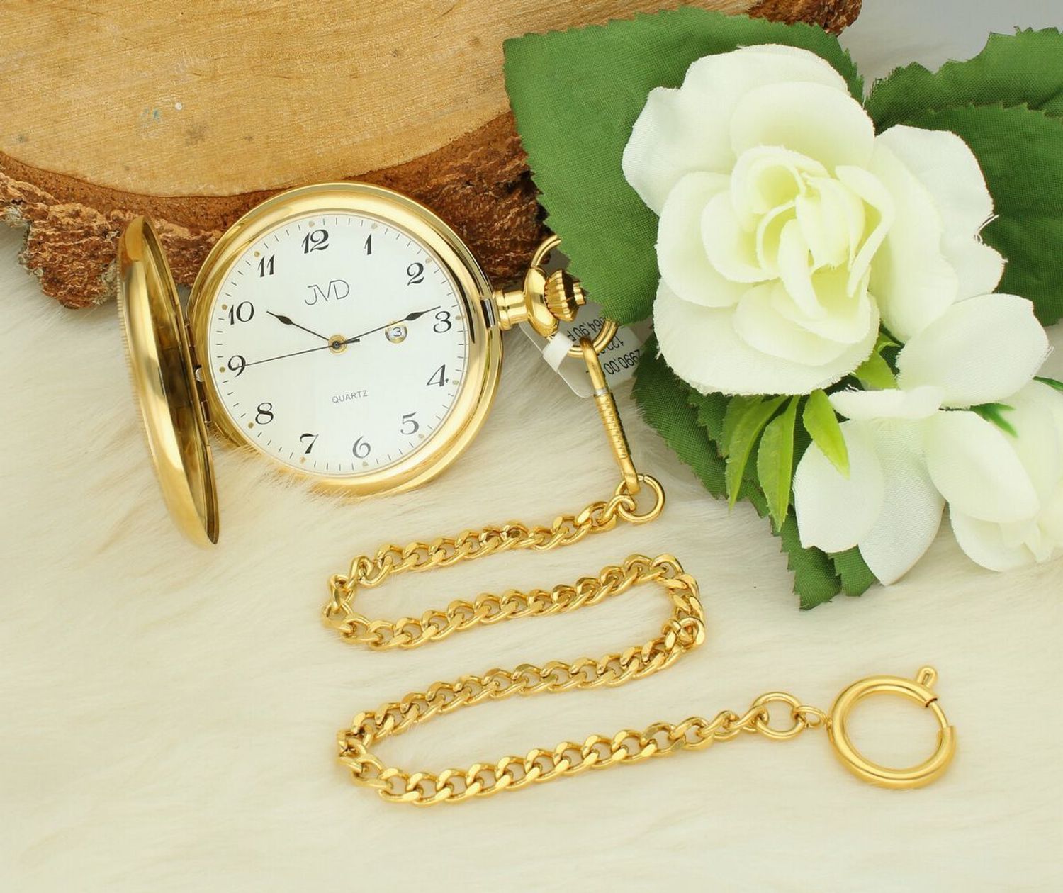 Zegarek męski kieszonkowy LK14 pozłacany ze stalową kopertą, powłoką PVD złota, szkłem mineralnym hartowanym i precyzyjnym mechanizmem Ronda z funkcją daty. Elegancki i klasyczny dodatek 1.jpg