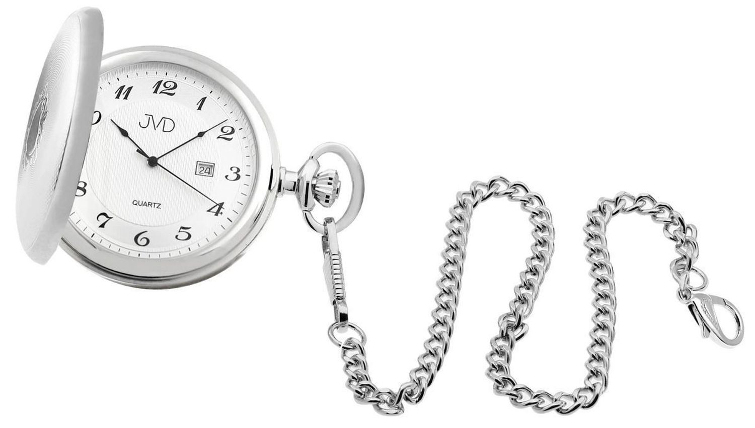 Zegarek kieszonkowy LK15 ze stalową kopertą, szkłem mineralnym hartowanym i mechanizmem Ronda. Klasyczny design z funkcją daty – idealny prezent i dodatek do każdej kolekcji.1.jpg