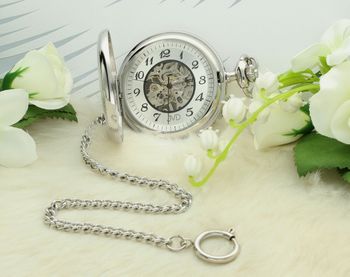 Zegarek męski kieszonkowy JVD LK16 ze stalową kopertą, szkłem mineralnym hartowanym i mechanicznym mechanizmem P2650-S. Elegancki zegarek kieszonkowy z cyframi 6.jpg