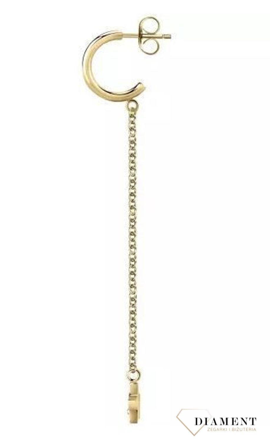 Kolczyk pozłacany gwiazdka na łańcuszku LA PETITE STORY LPS02ARQ167.jpg