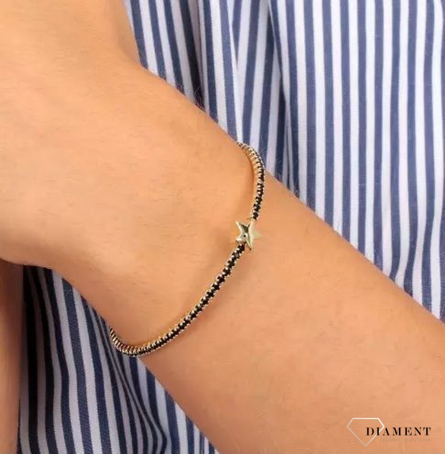 Bransoletka damska pozłacana złota gwiazdka LA PETITE STORYv.jpg