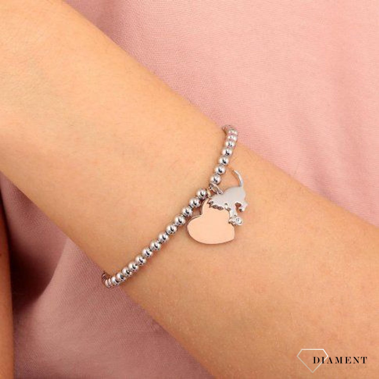 Bransoleta ze stali LA PETITE LPS05AQI08 (2).jpg