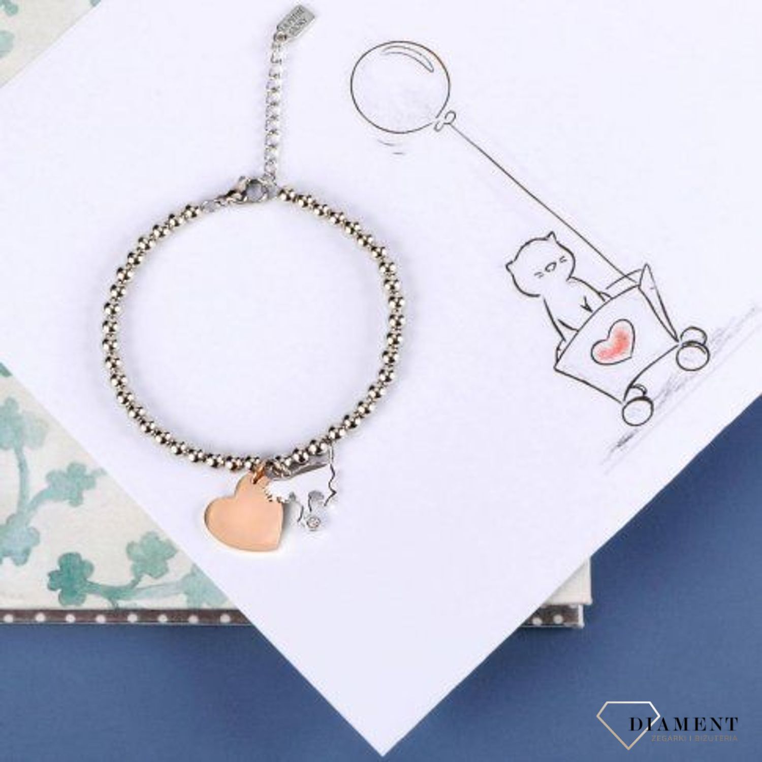 Bransoleta ze stali LA PETITE LPS05AQI08 (2).jpg