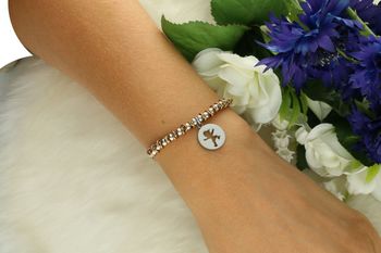 Elegancka bransoletka La Petite Story LPS05AQL04 w odcieniach srebra i różowego złota z zawieszką chłopca. Symbol miłości i rodziny. Designerska biżuteria z brassu, idealna na prezent.2.jpg