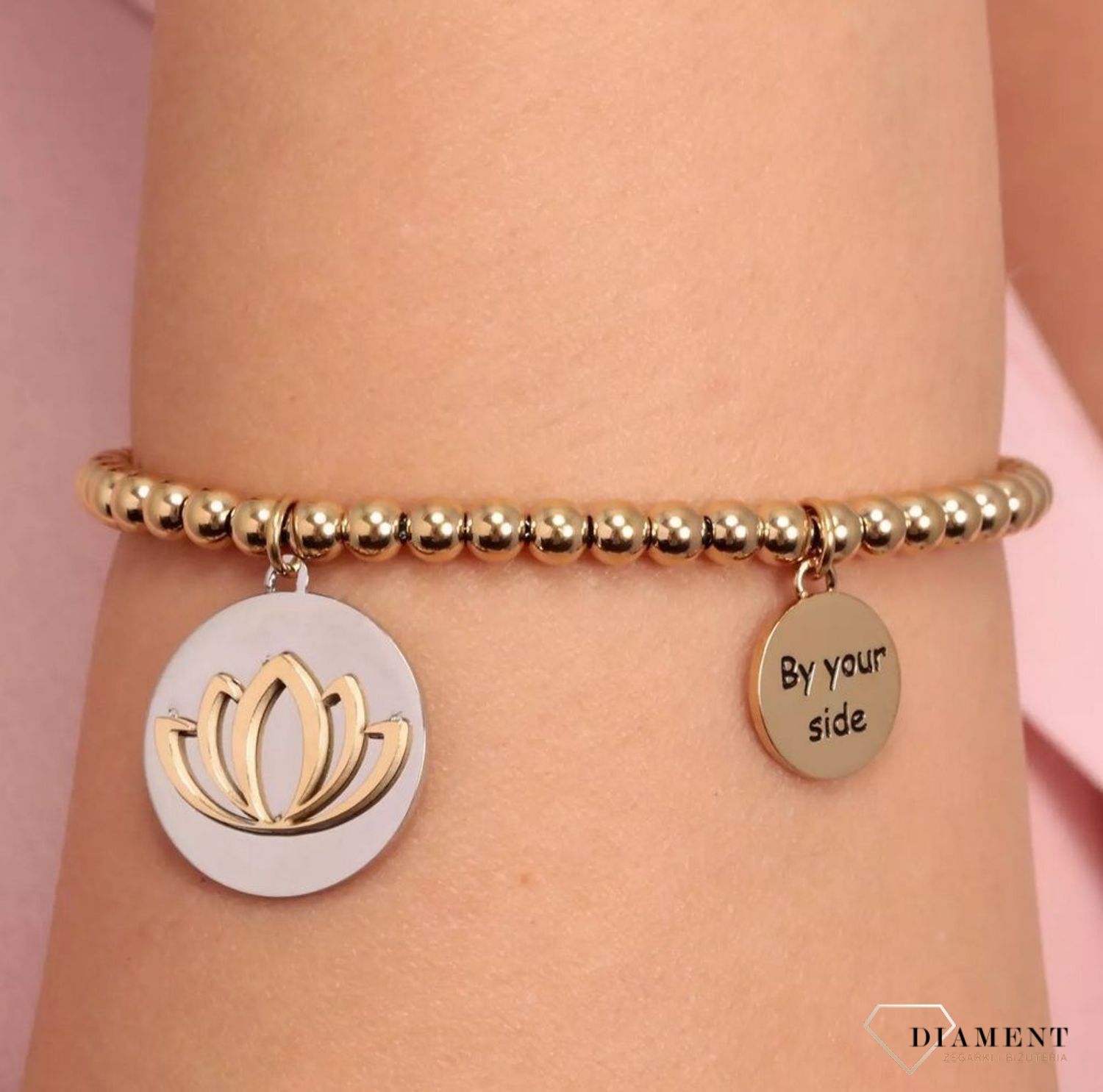 Bransoletka damska pozłacana kwiatek LA PETITE STORY LPS05ARR69 (5).jpg