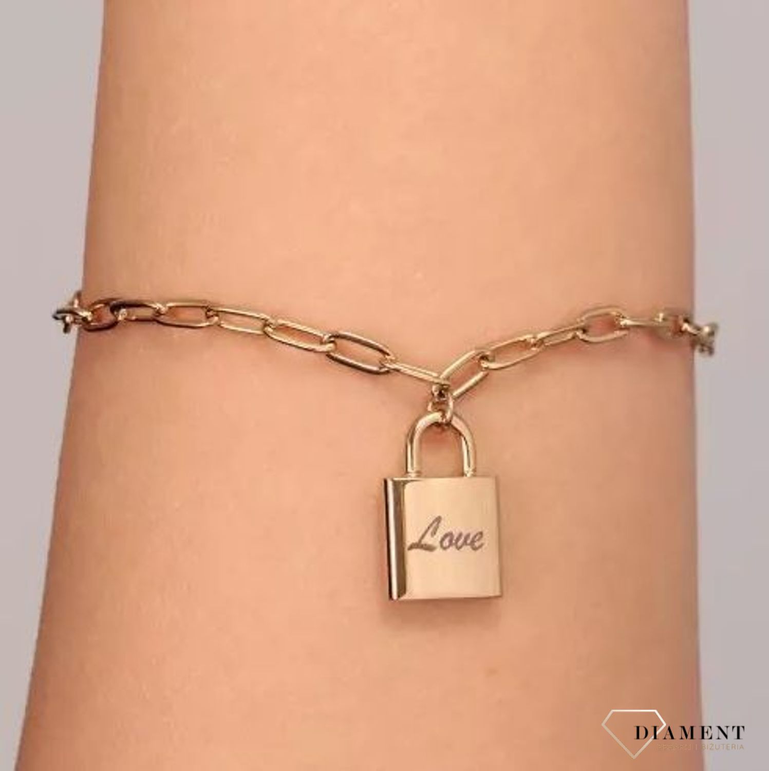 Bransoletka damska pozłacana kłódka LA PETITE STORY LPS05ASD18 (1).jpg