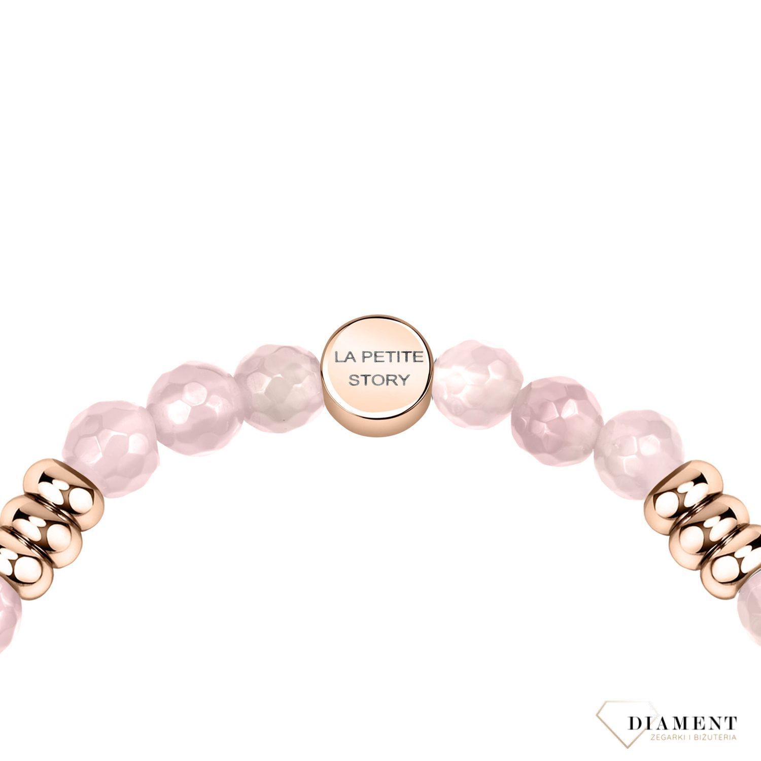 Bransoletka damska koraliki kwarc różowy LA PETITE STORY LPS05ATA18. Bransoletka damska w eleganckim stylu, składa się z kamieni naturalnych w kolooni (3).jpg