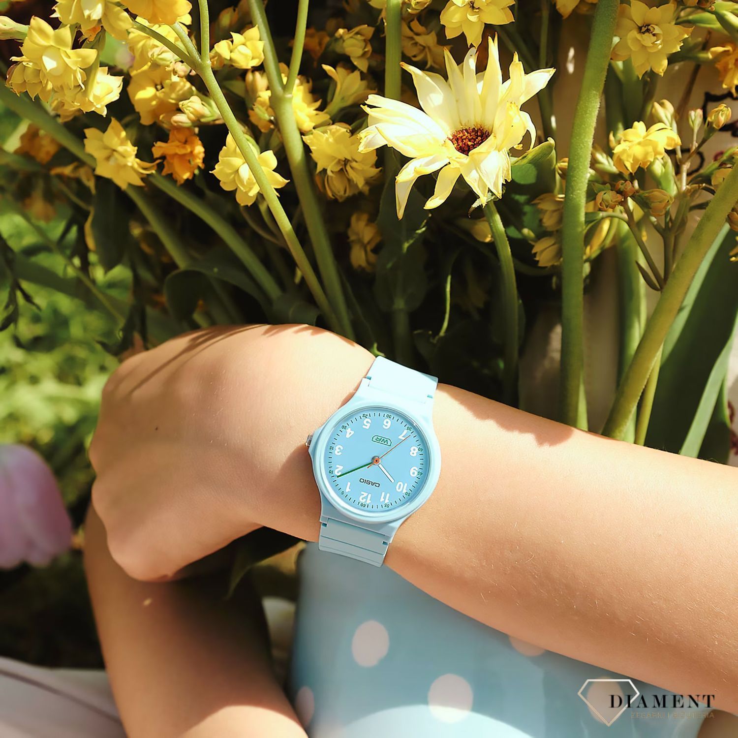 Zegarek Casio Classic na pasku LQ-24B-2BEF błękitny. Niebieski mały zegarek. Minimalistyczny zegarek Casio. Tani zegarek Casio. Zegarek dziecięcy. Kolorowy zegarek Błękitny. Zegarek z cyframi. CASIO Collection STANDARD. Zeg1.jpg