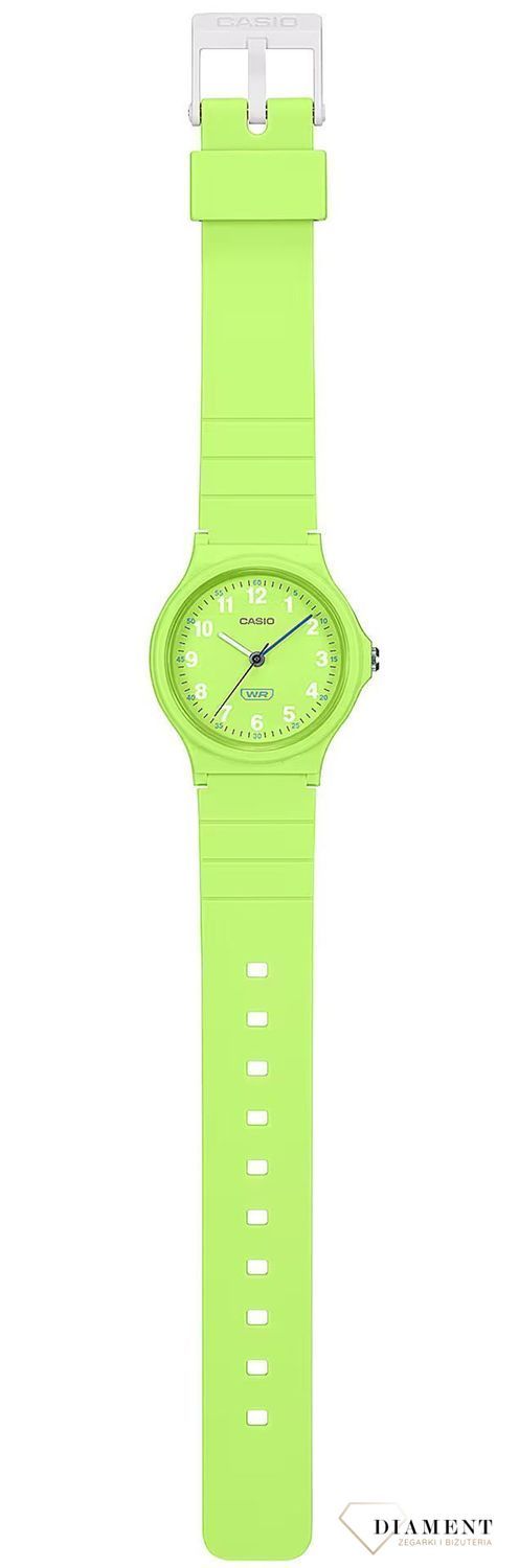 Zegarek Casio Classic na pasku LQ-24B-3BEF limonka. Zielony mały zegarek. Minimalistyczny zegarek Casio. Tani zegarek Casio. Zegarek dziecięcy. Kolorowy zegarek limonkowy. Zegarek z cyframi. CASIO Collection STANDARD. Zegar1.jpg