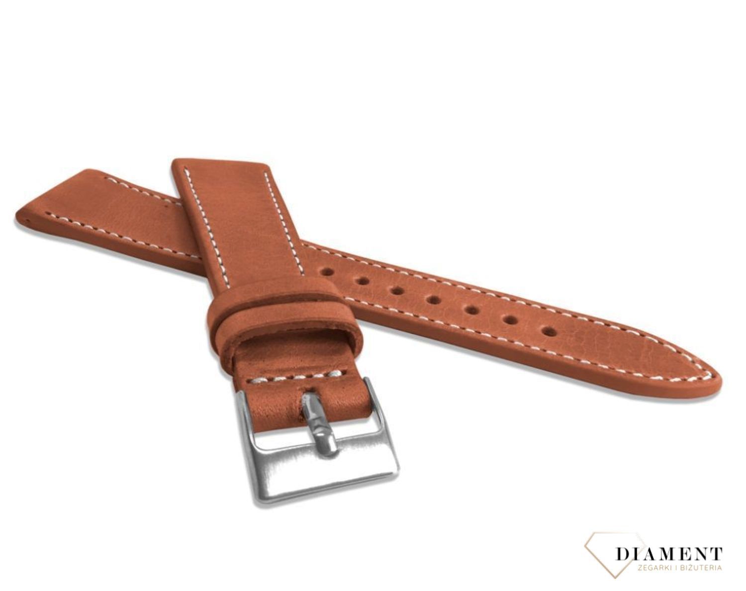 Pasek do zegarka Lavvu LSSUE20 Top Grain. Brązowy pasek.jpg