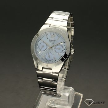 Zegarek damski Casio LTP-2069D-2AVEF. Zegarek damski o klasycznym wyglądzie z elegancką, błękitną tarczą ze srebrnymi wskazówkami i (4).jpg