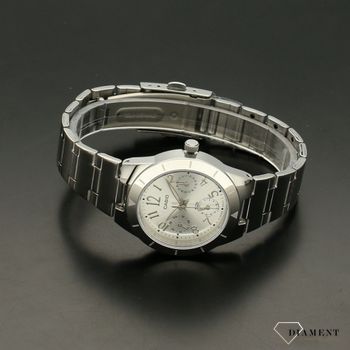 Zegarek damski w stalowej kopercie z piękną, wyraźną tarczą. Zegarek srebrny na stalowej bransolecie. Idealny pomysł na prezent dla kobiety. Grawer gratis!  (3).jpg