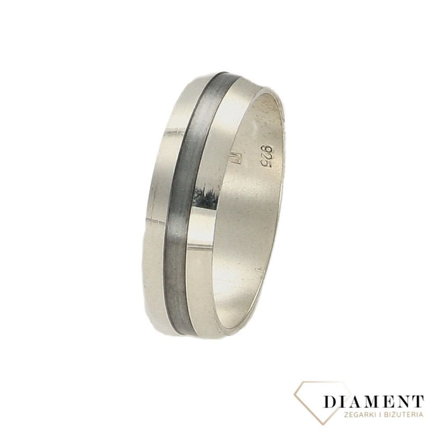 Srebrna obrączka z ozdobnym paskiem LUX03 (2).jpg