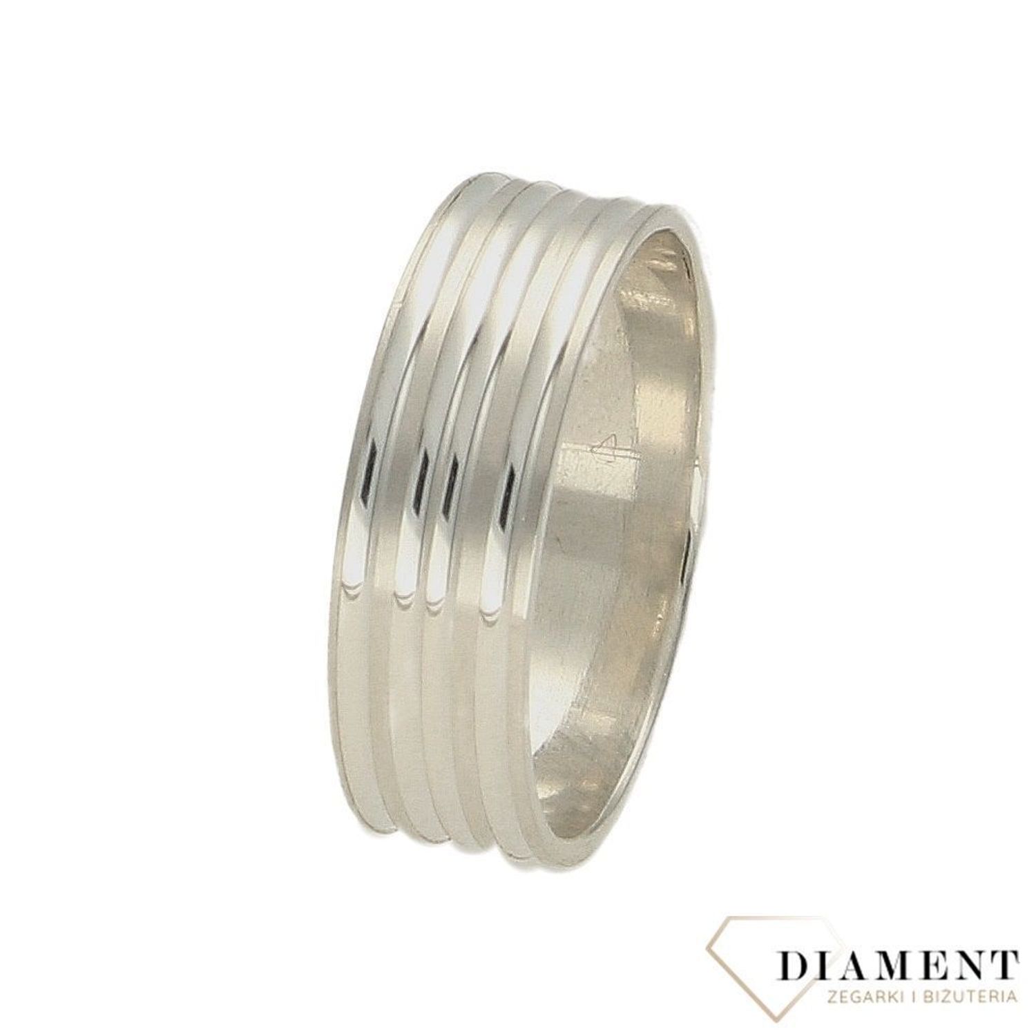 Srebrna obrączka płaska linie LUX05 (2).jpg