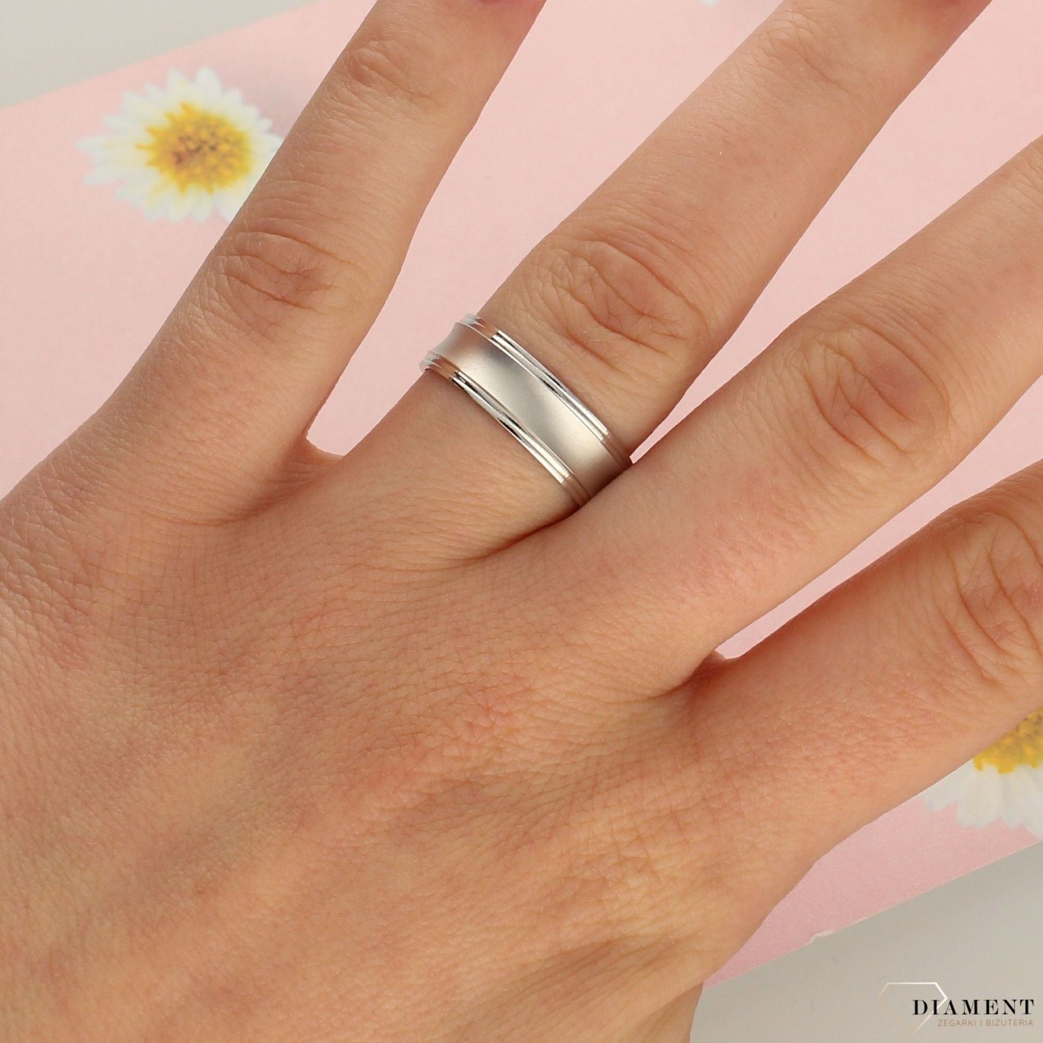 Srebrna obrączka 6 mm srebro 925 LUX09 v.jpg