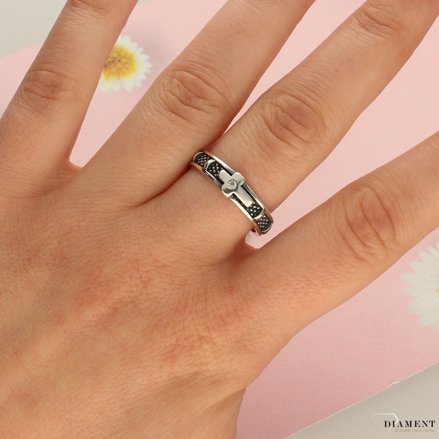 Srebrny pierścionek różaniec srebro 925 LUX16 (2).jpg