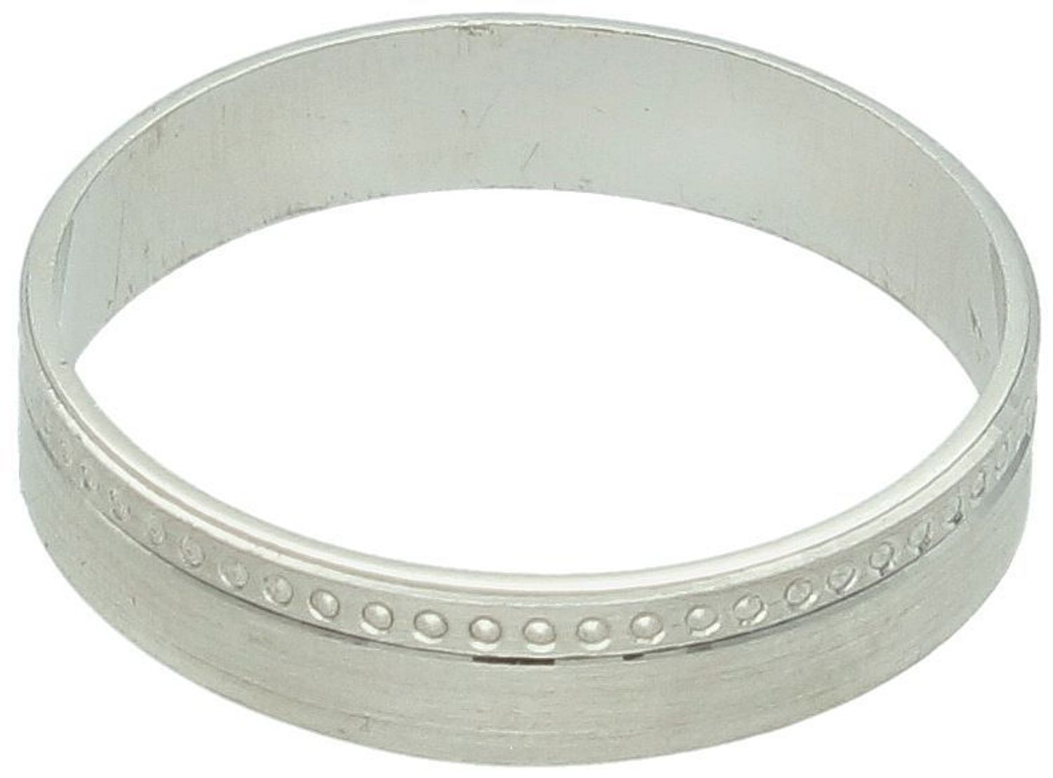 Satynowa obrączka LUX26 ze srebra próby 925 z ozdobnym rzędem kuleczek, rozmiar 29, szerokość 5 mm, waga 3,21 g. Stylowa i elegancka biżuteria z nowoczesnym akcentem.1.jpg