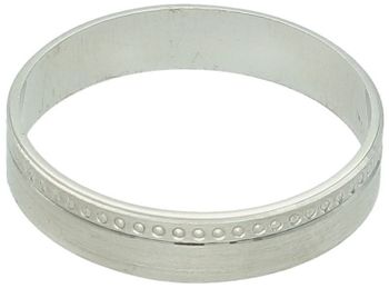 Satynowa obrączka LUX26 ze srebra próby 925 z ozdobnym rzędem kuleczek, rozmiar 29, szerokość 5 mm, waga 3,21 g. Stylowa i elegancka biżuteria z nowoczesnym akcentem.1.jpg