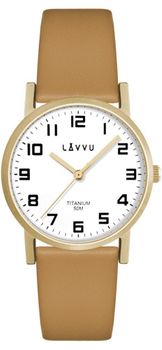 Zegarek damski Lavvu klasyczny na brązowym pasku LWL5031.jpg