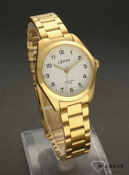 Zegarek damski tytanowy na bransolecie w kolorze złota, wodoszczelny Lavvu LWL5051 klasyczny (4).jpg