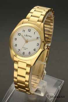 Zegarek damski tytanowy na bransolecie w kolorze złota, wodoszczelny Lavvu LWL5051 klasyczny (5).jpg