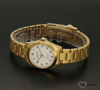 Zegarek damski tytanowy na bransolecie w kolorze złota, wodoszczelny Lavvu LWL5051 klasyczny (6).jpg