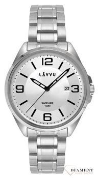 Zegarek męski ze szkłem szafirowym ​LAVVU HERNING Silver.jpg