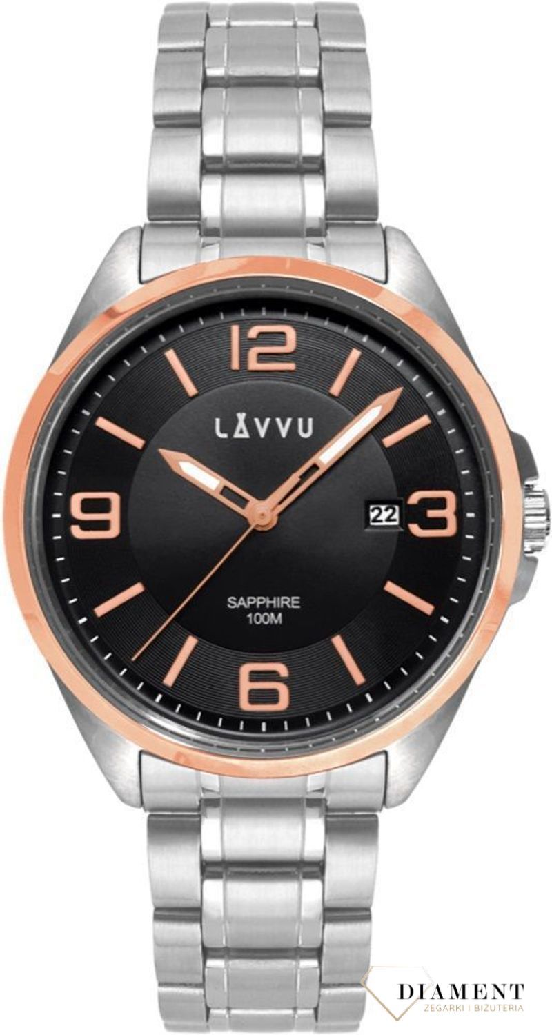 Zegarek LAVVU ze szkłem szafirowym ​ HERNING Rose Gold LWM0096 Minimalistyczny i modny zegarek męski najwyższej jakości, który jest funkcjonalny i posiada kilka unikalnych rzeczy takich jak szkło szafirowe, wodoszcze.jpg