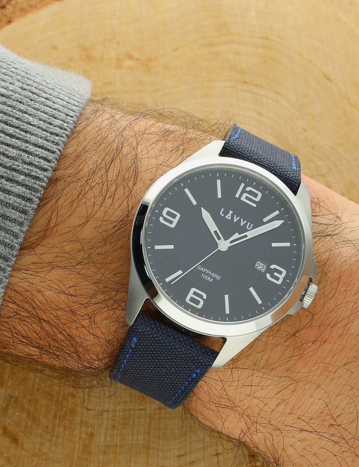 Zegarek Lavvu ze szkłem szafirowym ​ HERNING Blue LWM0100 Zegarek męski ze szkłem szafirowym LAVVU Herning Blue LWM0100. Modny zegarek, który został stworzony z myślą o mężczyznach poszukujących inspiracji do codzienny.jpg