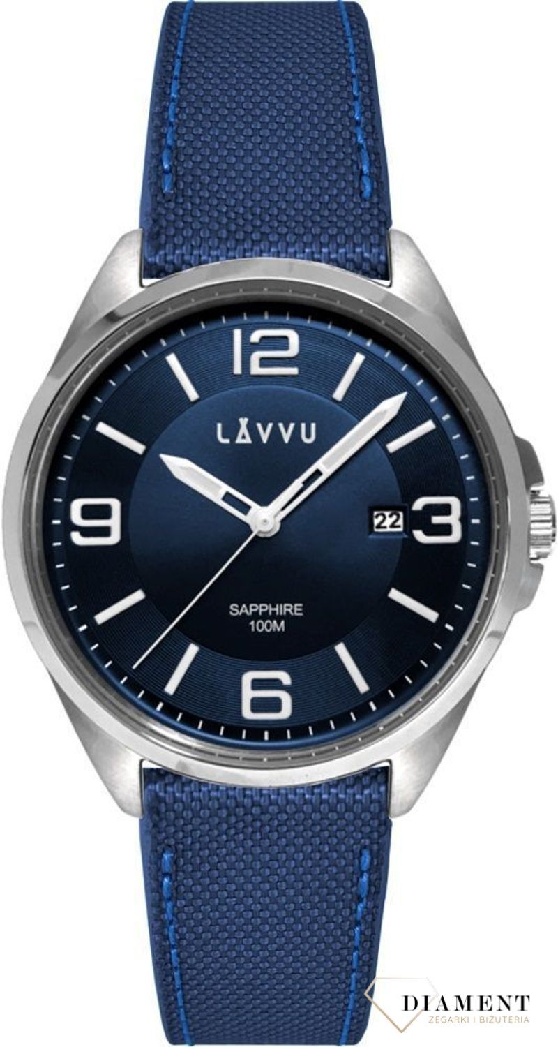 Zegarek Lavvu ze szkłem szafirowym ​ HERNING Blue LWM0100 Zegarek męski ze szkłem szafirowym LAVVU Herning Blue LWM0100. Modny zegarek, który został stworzony z myślą o mężczyznach poszukujących inspiracji do codzienny.jpg