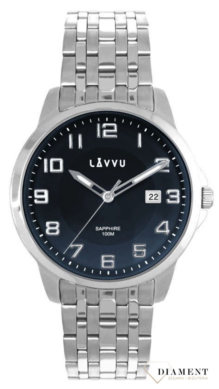 Zegarek męski ze szkłem szafirowym ​LAVVU NARVIK Blue.jpg