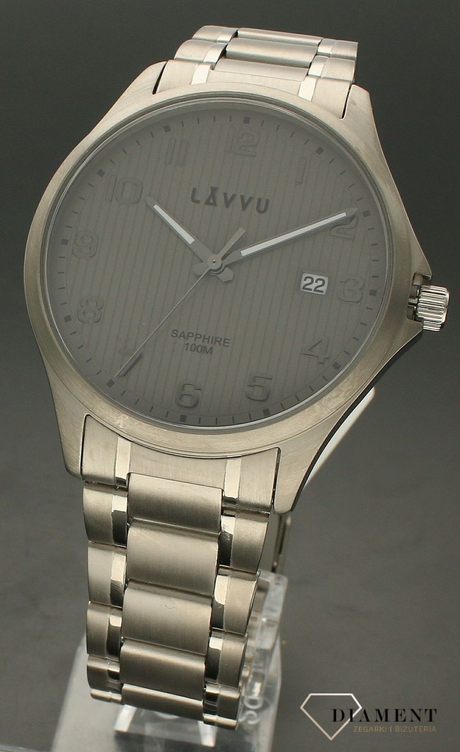 Zegarek męski z szafirowym szkłem LAVVU LWM0152. Zegarek męski Lavvu. Zegarek męski z szafirowym szkłem. Zegarek męski idealny na prezent. Zegarek męski Lavvu na bransolecie..jpg