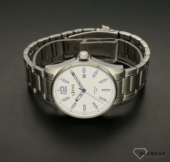 Zegarek męski szafirowe szkło ​LAVVU Biała tarcza LWM0160. Minimalistyczny i modny zegarek męski najwyższej jakości, który jest funkcjonalny i  szkło szafirowe, świecące cyfry, wodoszczelność 100 M, stalową kopertę. Idealny  (5).jpg