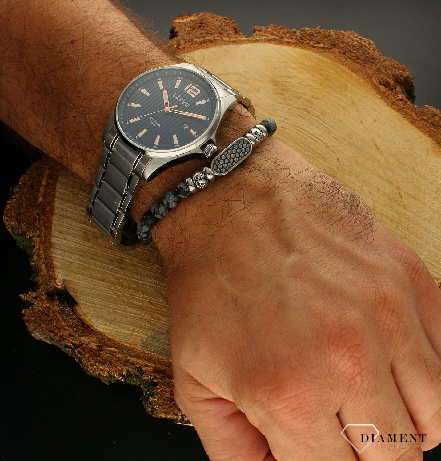 Zegarek ze szkłem szafirowym ​LAVVU Nordkapp LWM0161.jpg