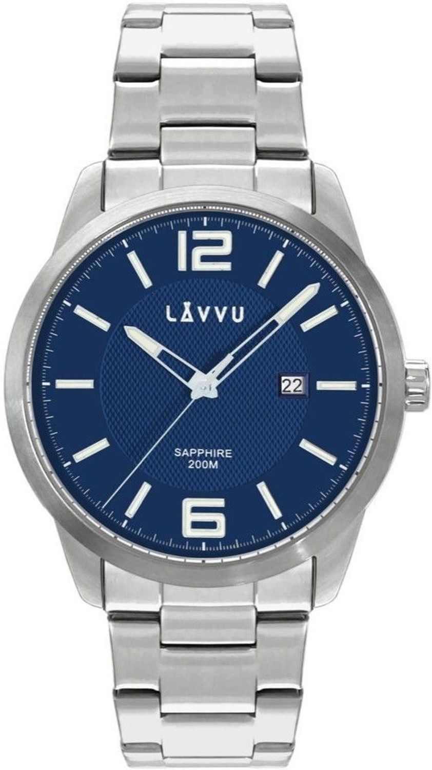Zegarek męski szafirowe szkło ​LAVVU Niebieska tarcza LWM0191.jpg