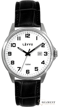 Zegarek męski na pasku LAVVU ÖREBRO LWM0240. Modny zegarek dla dziadka. zegarek dla emeryta. Klasyczny zegarek z wyraźnymi cyframi. Minimalistyczny i modny zegarek męski najwyższej jakości, posiada wodoszczelność 100 M,.png