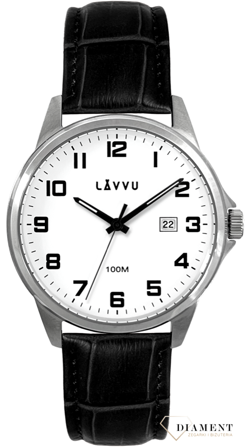 Zegarek męski na pasku LAVVU ÖREBRO LWM0240. Modny zegarek dla dziadka. zegarek dla emeryta. Klasyczny zegarek z wyraźnymi cyframi. Minimalistyczny i modny zegarek męski najwyższej jakości, posiada wodoszczelność 100 M,.png