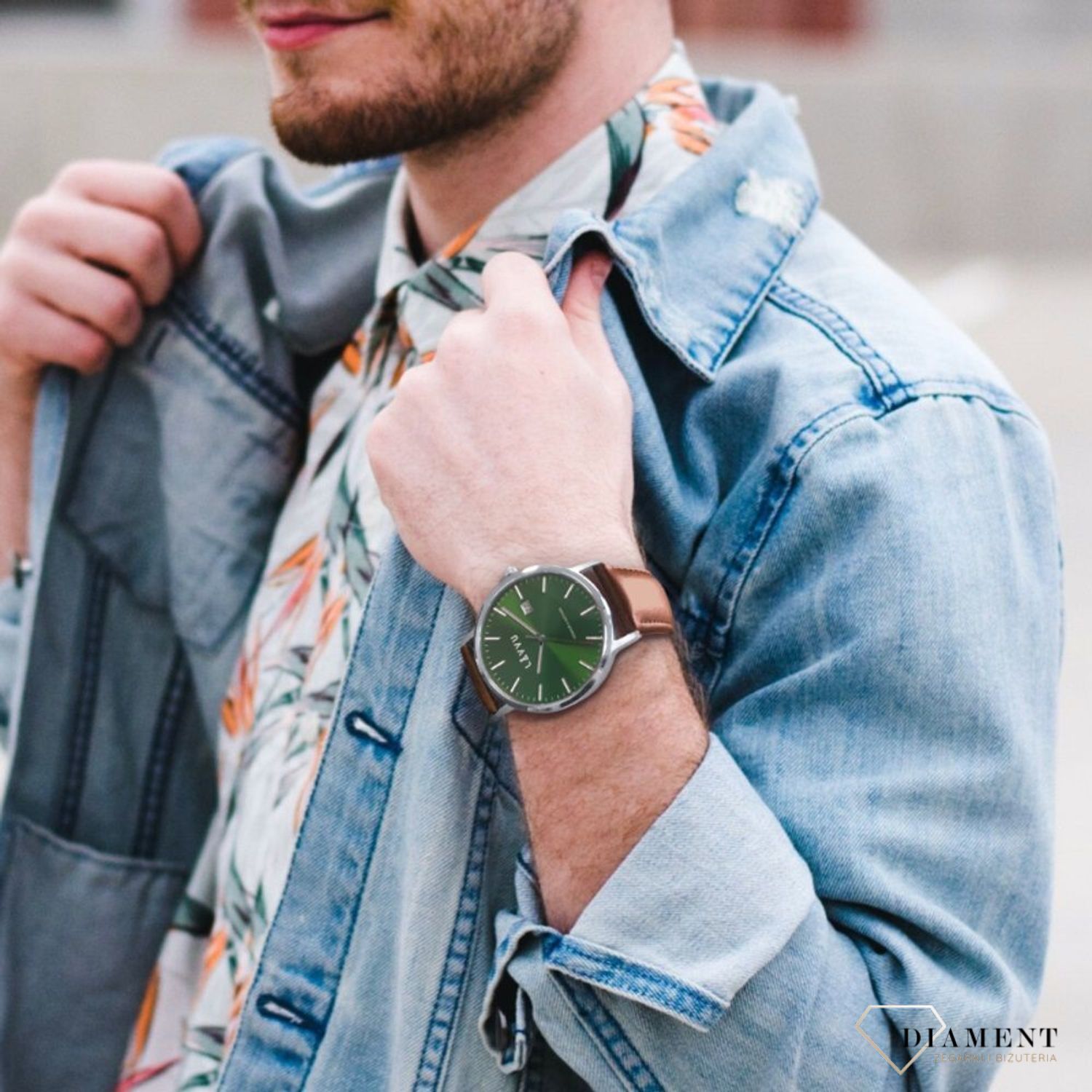 Zegarek Lavvu męski z szafirowym szkłem Copenhagen Titanium Green LWM0261 Modny zegarek, który został stworzony z myślą o mężczyznach poszukujących inspiracji do codziennych stylizacji. Szafirowe szkło.jpg