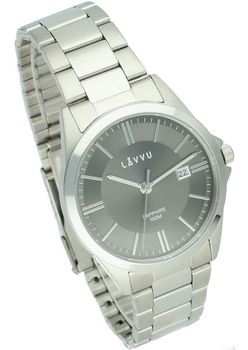 LAVVU HALLAND Dark Grey – męski zegarek ze szafirowym szkłem, stalową kopertą i bransoletą w szaro-srebrnym wykończeniu. Elegancki, sportowy, wodoodporny 10 ATM, z datownikiem.11.jpg