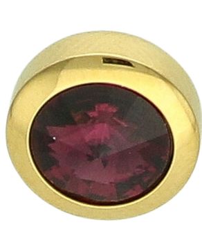 Charms Melano TWISTED Ametyst – fioletowy kryształ 6 mm, stal pozłacana gold charms.jpg