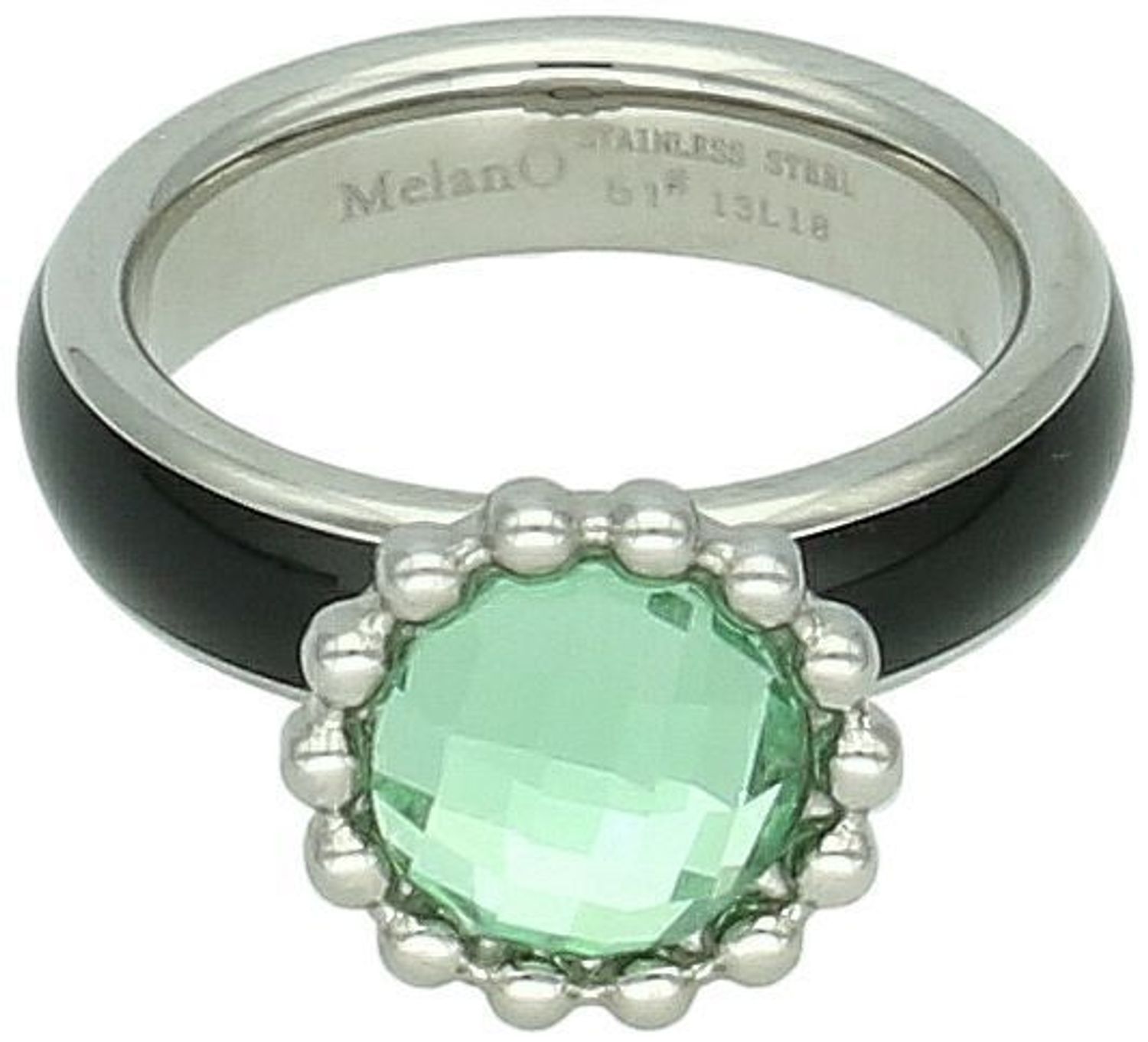 Pierścionek damski emalia czarna Melano M01R5 100 BL RESIN SS 51..jpg