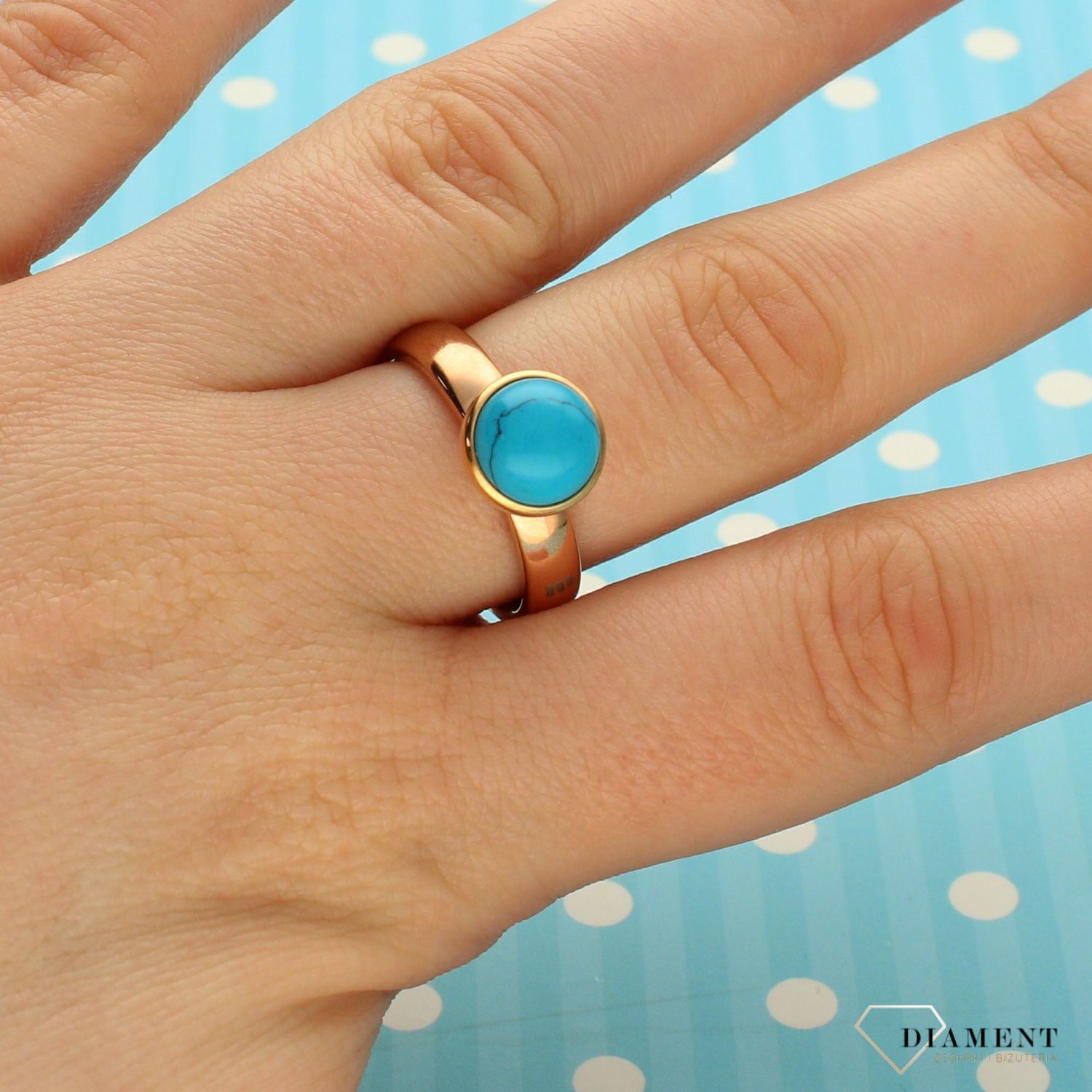 Pierścionek z niebieskim oczkiem Melano Turkus M01SR5014RG (2).jpg