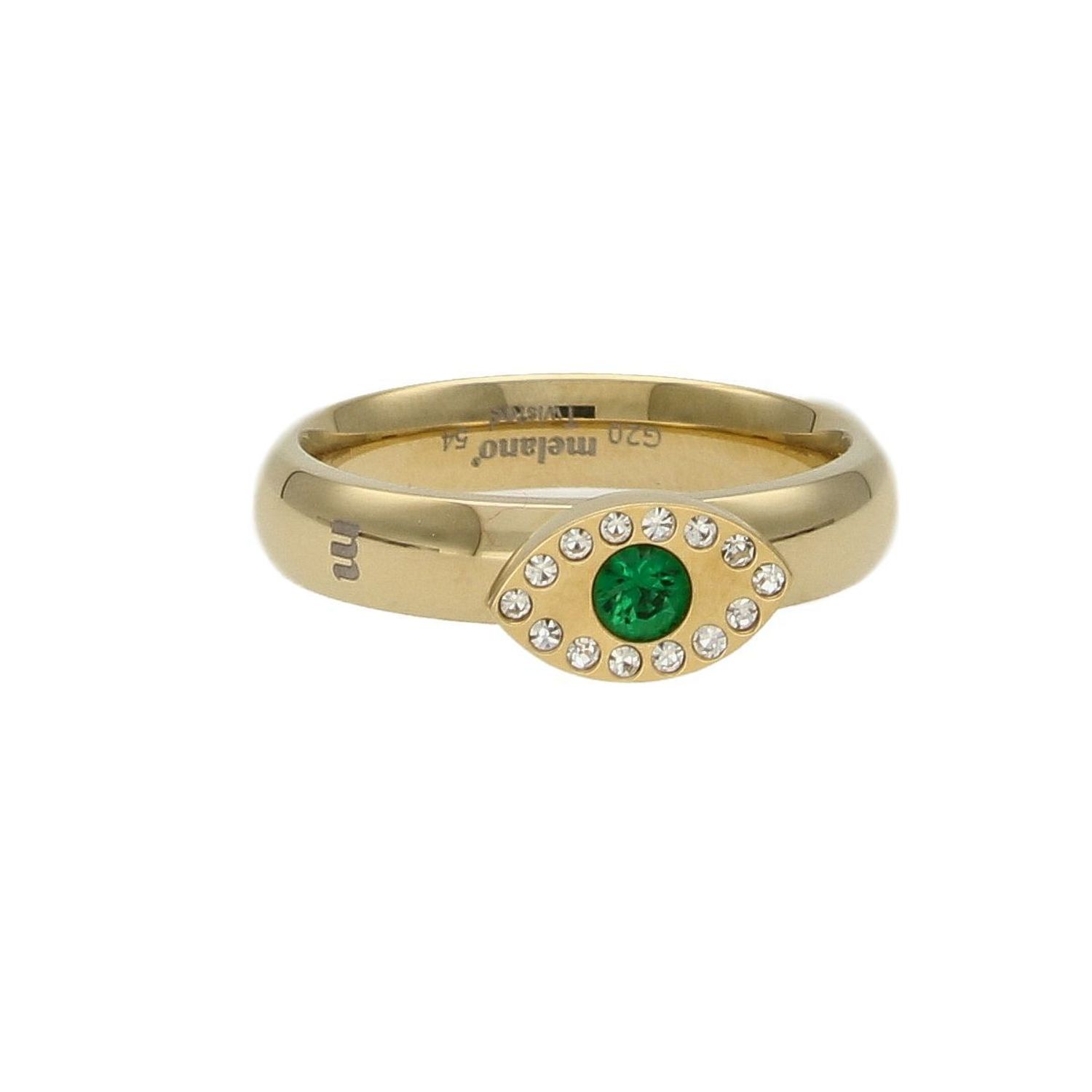 Pierścionek zielone oczko Melano cyrkonia oko M01SR5034GD (2).jpg