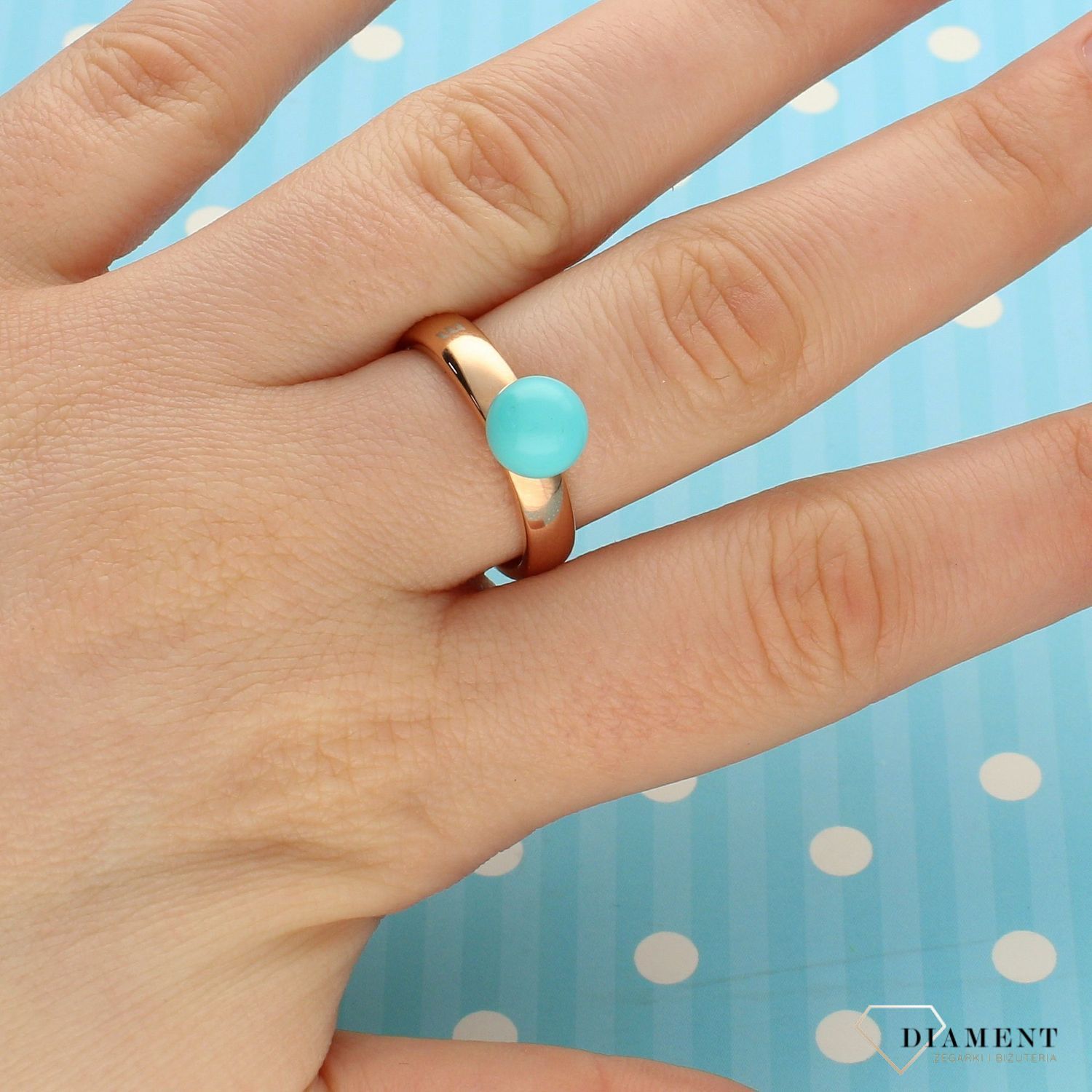 Pierścionek z niebieskim oczkiem Melano turkus syntetyczny M01SR5082RG (2).jpg