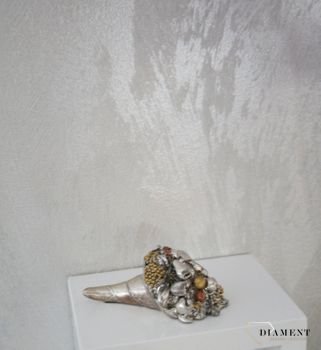 Figurka róg obfitości to elegancki, efektowny i wyszukany prezent. Produkt wykonany z wysokiej jakości metalu pokrytego srebrem. Symbol dostatku i dobrobytu.2.JPG