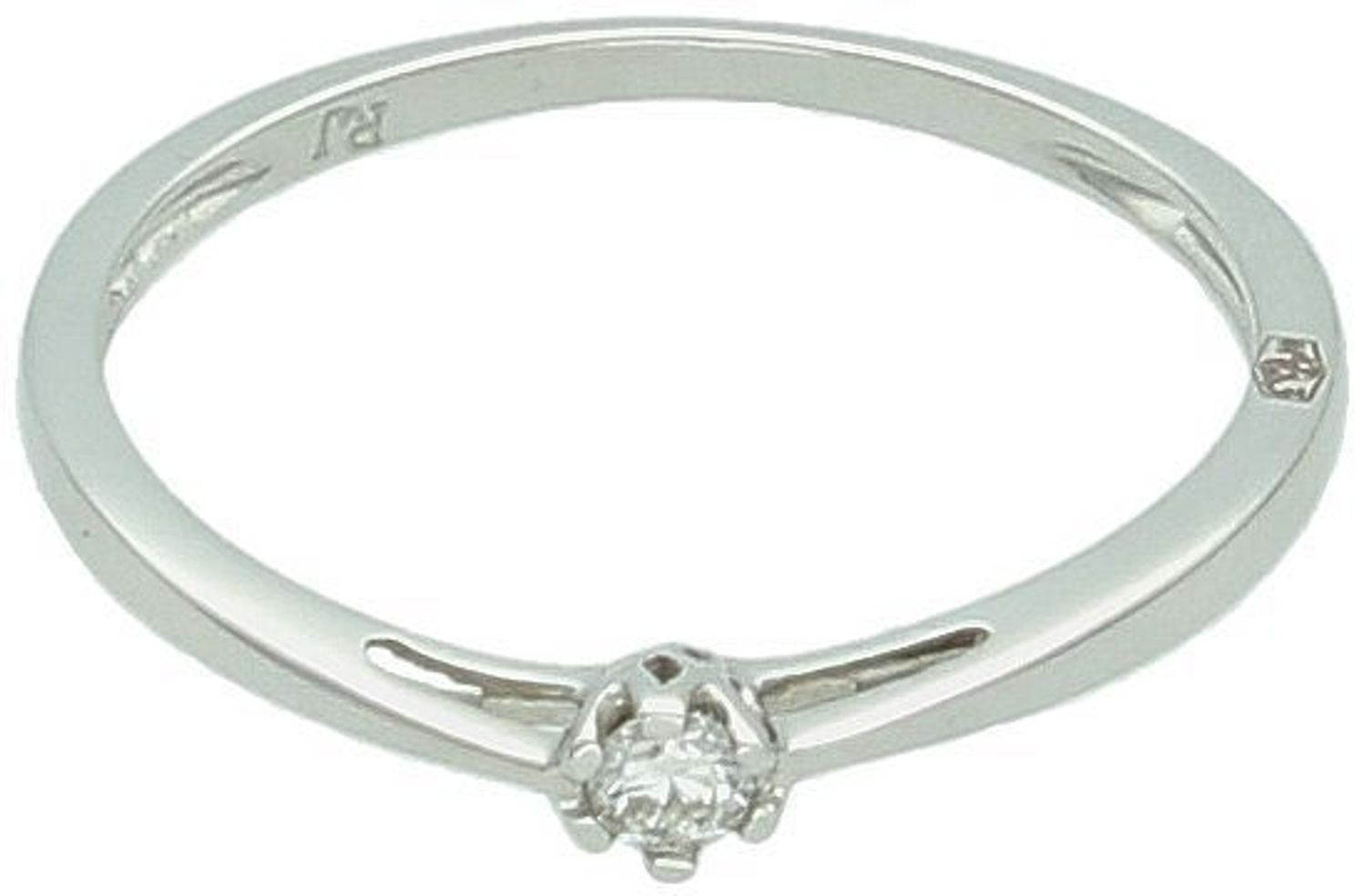 Pierścionek z białego złota z diamentem • Rozmiar 11 • Klasyczny model M15005.jpg