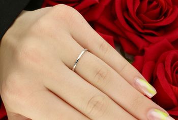 Pierścionek z białego złota z diamentem • Rozmiar 11 • Klasyczny model M15005 tył.jpg