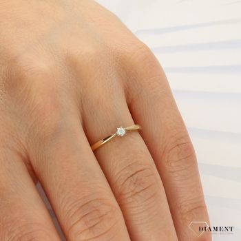 Pierścionek złoty DIAMENT żółte złoto, diament, klasyczny M15205.jpg