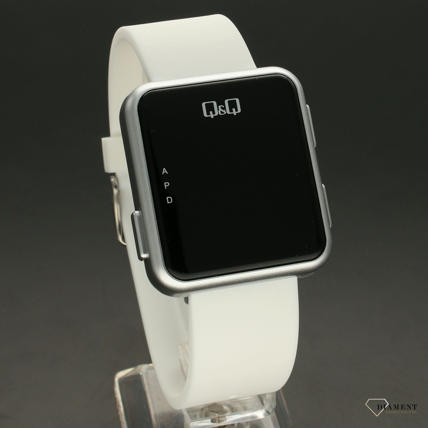 Zegarek damski cyfrowy Q&Q Biały pasek M197-001.jpg