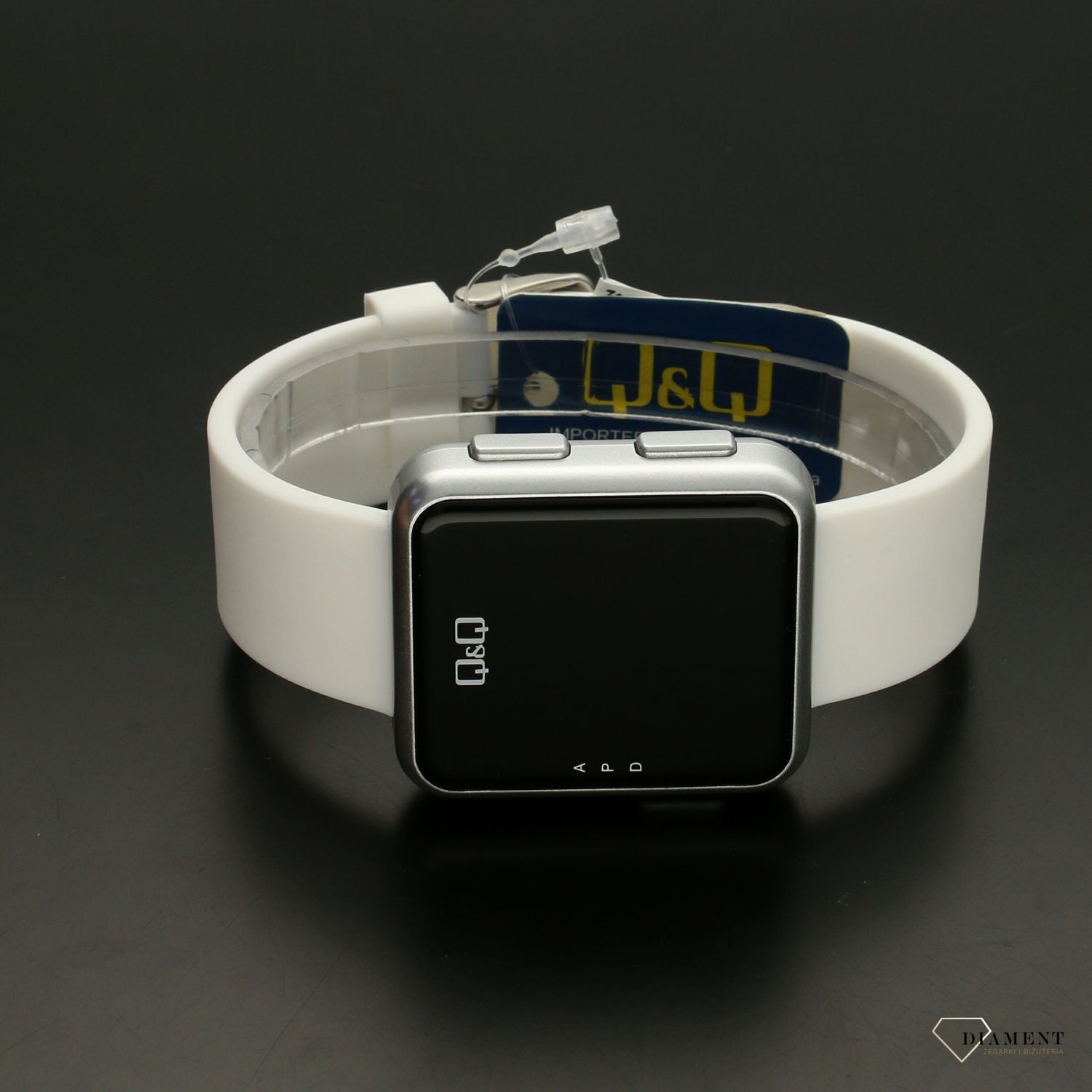 Zegarek damski cyfrowy Q&Q Biały pasek M197-001.jpg